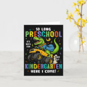 So Long Preschool Afstuderen CL 2025 Dinosaurus Ki Kaart (Gele Bloem)