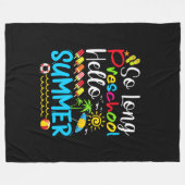 So Long Preschool Hello Summer Last Day Of School. Fleece Deken (Voorkant (Horizontaal))