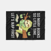 So Many Books Little Time Nap First Sloth Fleece Deken (Voorkant (Horizontaal))