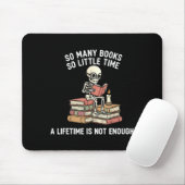 So Many Books Little Time Skeleton Reader Muismat (Met muis)
