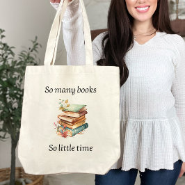 So many books, so little time tote bag