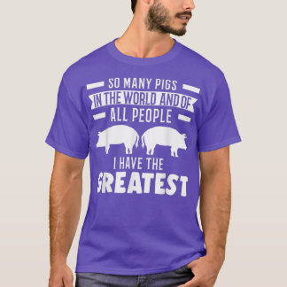 So Many Pigs In The World Pigs5295 T-shirt