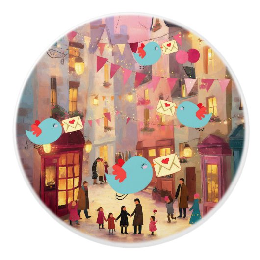 SO MANY VALENTINES FOR DELIVERY KERAMISCHE KNOP (Voorkant)