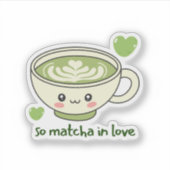 So Matcha Verliefd Schattig Sticker (Voorkant)