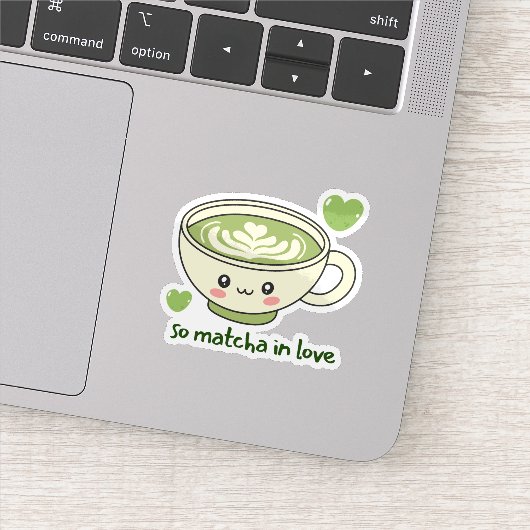So Matcha Verliefd Schattig Sticker (Detail)