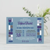 SO MOD Bar/Bat Mitzwa uitnodiging (Staand voorkant)