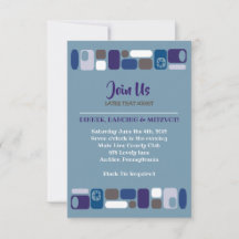 SO MOD Bar Mitzvah Reception Kaart