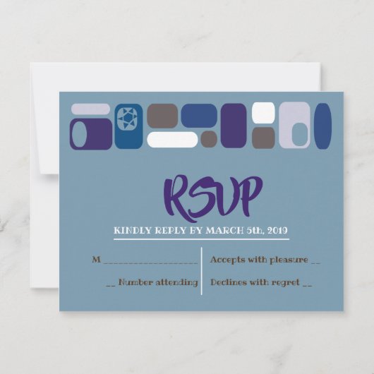 SO MOD Bar Mitzvah Reply Card RSVP Kaartje (Achterkant)