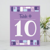 SO MOD Bat Mitzvah Table Number Kaart (Staand voorkant)