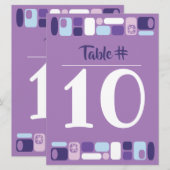 SO MOD Bat Mitzvah Table Number Kaart (Voorkant / Achterkant)