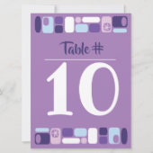SO MOD Bat Mitzvah Table Number Kaart (Voorkant)