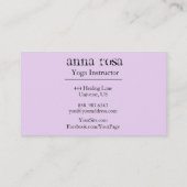 *~* So Modern Elegant Yoga Instructor Om Symbol Visitekaartje (Achterkant)