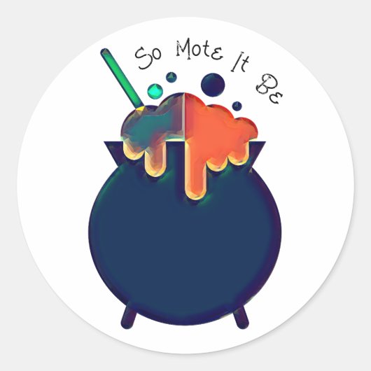 So Mote It Be Ketel Zegel De Spreuk Stickers  (Voorkant)