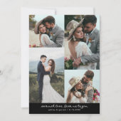 So Much Love Elegant Wedding Photo Black Bedankkaart (Voorkant)