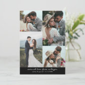 So Much Love Elegant Wedding Photo Black Bedankkaart (Staand voorkant)