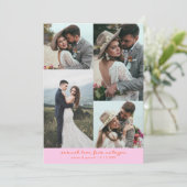 So Much Love Elegant Wedding Photo Orange Pink Bedankkaart (Staand voorkant)