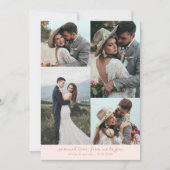 So Much Love Elegant Wedding Photo Peach Bedankkaart (Voorkant)