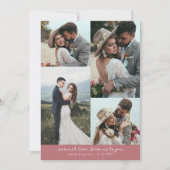 So Much Love Elegant Wedding Photo Pink Bedankkaart (Voorkant)