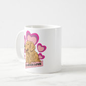So Much Love Golden Retriever Hearts Edition Koffiemok (Voorkant links)