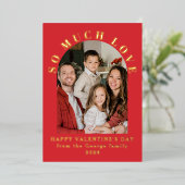 So Much Lovely Valentine Family Custom Folie Feestdagenkaart (Staand Voorkant)