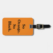 "So Orange. So Black" thema Bagagelabel (Voorkant horizontaal)