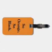"So Orange. So Black" thema Bagagelabel (Achterkant horizontaal)