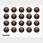 So Pink Glitter Lips - Vertegenwoordiger Ronde Sticker (Vel)