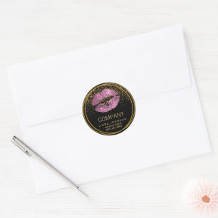 So Pink Glitter Lips - Vertegenwoordiger Ronde Sticker