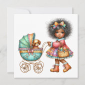 SO Precious Baby Buggy Thema Uitnodiging (Voorkant)