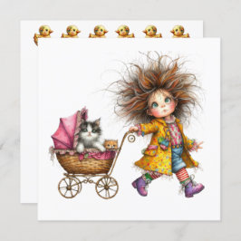 SO Precious Baby Buggy Thema Uitnodiging