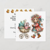 SO Precious Babywagen Thema Uitnodiging (Voorkant / Achterkant)