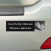 "So ProLife"-Bumpersticker Bumpersticker (Op auto)