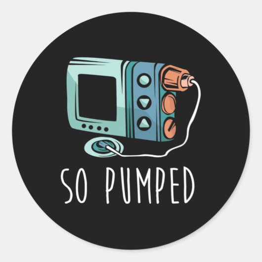 So Pumped Diabetic Life Diabetes Awareness Month I Ronde Sticker (Voorkant)