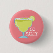 "So Salty" Margarita Glass Ronde Button 3,2 Cm (Voorkant)