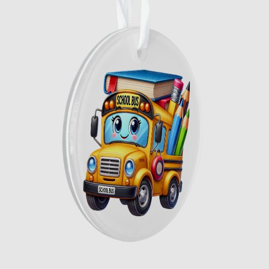 SO SCHATTIGE Ornament van de schoolbus (voorkant)