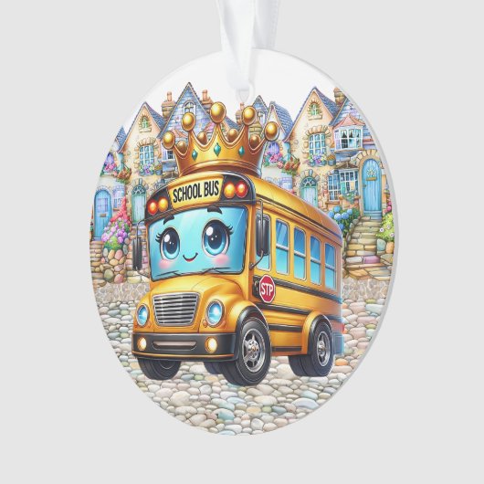SO SCHATTIGE Ornament van de schoolbus (voorkant)