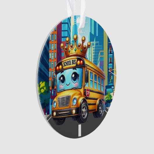 SO SCHATTIGE Ornament van de schoolbus (voorkant)