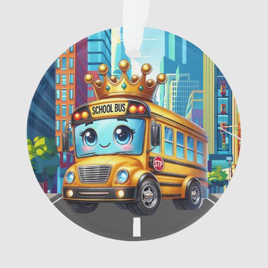 SO SCHATTIGE Ornament van de schoolbus (voorkant)