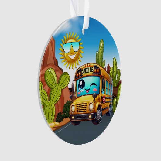 SO SCHATTIGE Ornament van de schoolbus (voorkant)