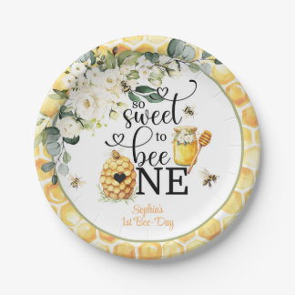 So Sweet to Be One 1st Birthday Plate Papieren Bordje