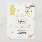 so sweet to be two- bee edit birthday invitation kaart (Voorkant)