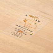 So Sweet To Bee One Cute Honey Bee 1st Birthday Acryl Uitnodigingen (Laagn)