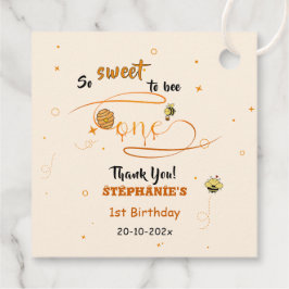 So Sweet To Bee One Cute Honey Bee 1st Birthday Bedankjes Labels