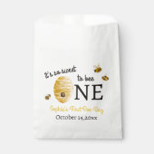 So Sweet To Bee One First Birthday Honeycomb Bedankzakje (Voorkant)