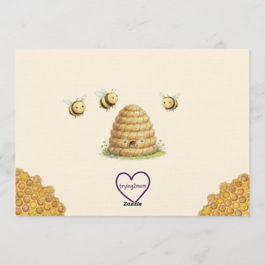 So Sweet to Bee Three, 3rd Birthday with Picture Kaart (Achterkant)