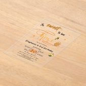 So Sweet To Bee Three Cute Honey Bee 3rd Birthday Acryl Uitnodigingen (Laagn)