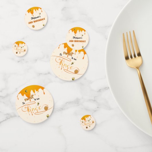 So Sweet To Bee Three Cute Honey Bee 3rd Birthday Confetti (Groep)