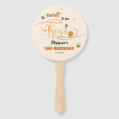 So Sweet To Bee Three Cute Honey Bee 3rd Birthday Handwaaier (Voorkant)