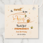 So Sweet To Bee Two Cute Honey Bee 2nd Birthday Bedankjes Labels (Achterkant)