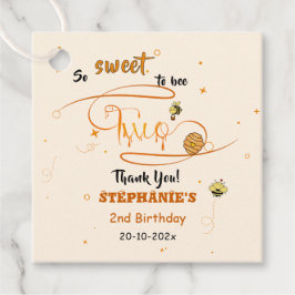 So Sweet To Bee Two Cute Honey Bee 2nd Birthday Bedankjes Labels